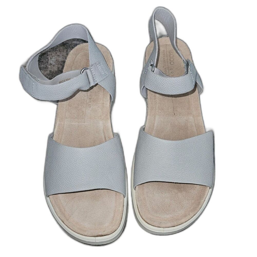 ECCO Women's Light Gray Flowt Wedge Sandals NWOT Size 41 EU, 10.5 US